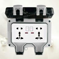 ราคา EKYK ปลั๊กกันน้ำ IP66 110 240V พร้อมฝาครอบกันน้ำ การออกแบบแหวนปิดผนึกรูปตัวLที่กันน้ำ เหมาะสำหรับสภาพแวดล้อมที่ชื้นเช่นกลางแจ้งและห้องน้ำ กันฝน กันฝุ่น ปลั๊กไฟเต้ารับ ปลั๊กกันน้ำ เต้าปลั๊กไฟกันน้ำ (20