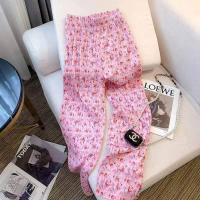 ราคา กางเกงอัดพลีทลายดอกชมพู (20207499820)