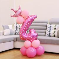 ราคา เด็กปาร์ตี้วันเกิดสีฟ้าสีชมพูดิจิตอลเสาวันเกิดตกแต่งงานแต่งงานบอลลูนดิจิตอล (19967536738)