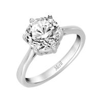 ราคา Merii แหวนเงินแท้ 925 ชุบโรเดียม ประดับเพชร CZ ขนาด 8 mm ฝัง6หนามเตย แหวนเพชรCZ คิวบิกเซอร์โคเนีย 100 Cuts 221R0018 01 (9695995201)