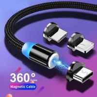 ราคา 2M สายชาร์จเร็ว 2 4A สายชาร์จหัวแม่เหล็กใช้ได้ทุกรุ่นAndroidiPhoneType c ใช้งานง่าย 3in1 สำหรับ ไอโฟน ซัมซุง โอปโป้ ชาร์จเร็วกว่าสายปกติ สินค้าพร้อมส่ง (15509926106)