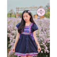 ราคา ชุดดอย ชุดเหนือ เดรสผ้าฝ้าย เดรสสั้นพื้นมืองน่ารักๆ (16102765642)