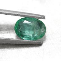 ราคา 0 65 ct พลอยแท้ มรกต สีเขียว แซมเบีย ทรงไข่ (20579478911)