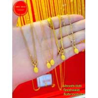 ราคา สร้อยคอเงิน92 5 จี้ทองแท้99 99 น้ำหนัก0 1 0 2กรัม จี้ทองแท้มีใบรับประกันสามารถขายได้ (20057580738)