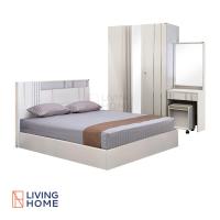 ราคา ผ่อน 0 Livinghome FurnitureMall ชุดห้องนอน 56 ฟุต เตียง ทั้งชุด 4 ชิ้น รุ่น ไฟเซอร์ PFIZER (12489290674)