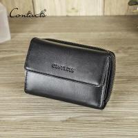 ราคา ติดต่อของ 100 ของแท้หนังแฟชั่นกระเป๋าสตางค์ผู้หญิง Trifold Design เงินกระเป๋าซิปกระเป๋าเหรียญขนาดเล็กสำหรับสาวกระเป๋าสตางค์ใบสั้นพร้อมซองใส่บัตร (20412624556)