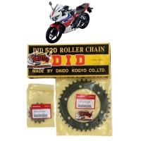 ราคา โซ่สเตอร์ CBR300 CB300F 520 14 36 สเตอร์แท้ KYJ K33 โซ่DID ดำ ไม่มีโอริง 1ชุด3ชิ้น (12457013637)