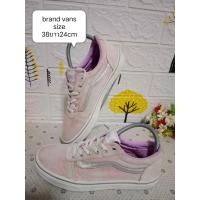 ราคา รองเท้าผ้าใบมือสอง size 38 ยาว24cm รองเท้าใส่ลำลอง สีชมพูพาสเทล (21250161123)