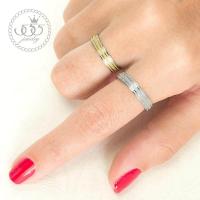 ราคา 555jewelry แหวนแฟชั่น สแตนเลส สตีล สำหรับผู้หญิง ผิวสัมผัสแบบผิวทราย Sand Dust สไตล์มินิมอล รุ่น 555 R081 แหวนผู้หญิง แหวนสวยๆ R6 (6462952299)