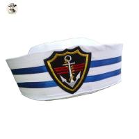 ราคา BEV เรือกะลาสีเรือเรือสีฟ้าสีขาวหมวกทรงทหารกองทัพเรือหมวก Anchor Sea Boating Nautical ชุดแฟนซีหมวก (8704505112)
