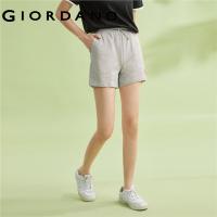 ราคา Giordanoผู้หญิง กางเกงขาสั้นเอวยางยืด สายรัด สีทึบ Free Shipping 05402449 (18184721131)