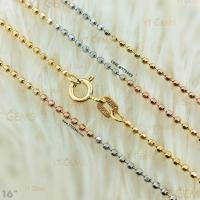 ราคา สร้อยคออิตาลีเงินแท้ ชุบ 3 กษัตริย์ ลายเม็ดมะยม ตัดเหลี่ยม 1 2 มม 16 นิ้ว YTG 11517 (17381901331)