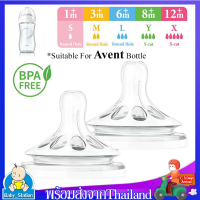 ราคา จุกนมนิ่ม จุกนมซิลิโคน สำหรับขวดเอเว้นท์ Avent Nippleจุกนมนิ่ม คอกว้าง For Bottle Avent Wide Neckจุกนมซิลิโคนนิ่ม ปลอดภัย ลูกชอบดูด MY04 (1157840227)