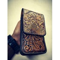 ราคา กระเป๋าใส่มือถือ หนังวัวแท้ แบบร้อยเข็มขัด (14596051518)