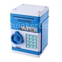 ราคา กระปุกออมสินใส่แบงค์ กระปุกออมสินดูดแบงค์ สีฟ้า (802198051)