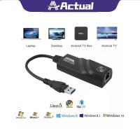 ราคา Actual COD USB 3 0 to RJ45 Gigabit Lan 10 100 1000 Ethernet Adapter แปลง USB3 0 เป็นสายแลน ไดรเวอร์ในตัว (18850401129)