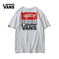 ราคา Vans เสื้อยืดลําลองสําหรับผู้ชายแขนสั้นคอกลมพิมพ์ลายทรงหลวม (17337602480)