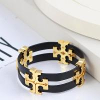 ราคา Tory Burch แสงหรูหราสูงพื้นผิวโลหะความรู้สึกชั้นสูงพิเศษสองชั้นกลวงออกสร้อยข้อมือแฟชั่นหนัง (17120009588)