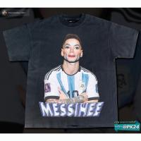 ราคา เสื้อยืดผ้าฝ้ายเสื้อยืดคอตตอน 100 Michael Jackson x Lionel Messi Bootleg T Shirt (17381033190)