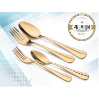 ราคา ส่งไวจากไทย ชุดช้อนส้อม 16 ชิ้น สีทอง Gold Twin Fish (339695969)