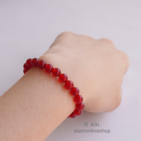 ราคา JADE หยกแดง เลือกขนาดเม็ดหินได้ 4 12 มม หินแห่งการขจัดความโกรธ สร้อยข้อมือหยกแท้ by siamonlineshop (12561295658)