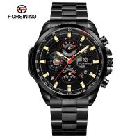 ราคา HotDropship Forsining Gold Clock Steampunk Series ปฏิทินที่สมบูรณ์ Men 39S Sport Mechanical Automatic Watches Top nd Luxury (20290103746)
