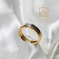 ราคา แหวนเงินแท้ ฝังเพชร Moissanite 0 5 กะรัต พร้อมใบเซอร์ ชุบทองคำแท้ 24K (19378226553)