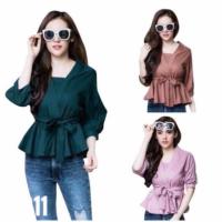 ราคา ซร002 สินค้ารุ่นใหม่พร้อมส่ง เสื้อซาร่า คอวี มีเกาะอกในตัว (7670510403)
