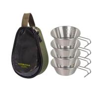 ราคา ชุดถ้วยเซียร่า ชามสแตนเลส Siera Cup กระเป๋าใส่อุปกรณ์ Camping ถ้วย Siera (20187185980)
