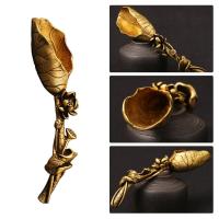 ราคา รูปแบบใหม่สร้างสรรค์ชา S Coops พลั่วทองเหลืองทองแดงโลตัสรากบัวไม้ไผ่บนโต๊ะอาหารช้อนกาแฟชาสัตว์เลี้ยงพิธีชงชาไอศครีม (5079540630)