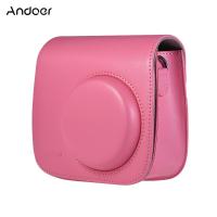ราคา Andoer PU Instantกระเป๋าใส่กล้องถ่ายรูปพร้อมสายคล้องคอสำหรับFujifilm Instax Mini 9 8 8 8S Flamingoสีชมพู (6715146363)