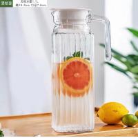 ราคา พร้อมส่ง เหยือกแก้วน้ำใส พร้อมฝาพลาสติกปิด 1 1ลิตร หนาพิเศษ (21276413895)