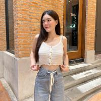 ราคา SpinnyHouse เสื้อสายเดี่ยว ถักไหมพรม กระดุมใช้งานได้จริง ใส่เที่ยวคาเฟ่ก็น่าร้าก ผ้านิ่มไม่คัน รุ่น ถักกระดุม (20646489892)