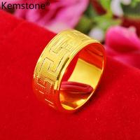 ราคา Kemstone แหวนนำโชค24K สำหรับผู้ชายและผู้หญิงแหวนทองคำแท้ปรับขนาดได้สำหรับผู้ชายและผู้หญิง (13769278207)