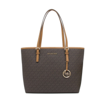 ราคา กระเป๋า Tote Michael Kors แท้ Coated Canvas ลาย Logo MK สายหนังแท้ Michael Kors Jet Set Travel Medium Carry All Tote (19056625526)
