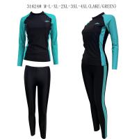 ราคา พร้อมส่ง 31624 ชุดว่ายน้ำผู้ใหญ่แบบ 2 ชิ้นแขนยาวขายาว (19296208590)