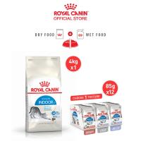 ราคา เซตคู่สุดคุ้ม Royal Canin Indoor 4kg อาหารเม็ดแมวโต เลี้ยงในบ้าน ยกกล่อง 12 ซอง Royal Canin Indoor Pouch อาหารเปียกแมวโต เลี้ยงในบ้านและทำหมัน อายุ 1 ปี (20424020874)