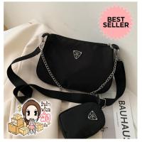 ราคา Thinggthing กระเป๋าสะพายข้าง กระเป๋าถือ สินค้าใหม่ล่าสุด สีม่วง ดำ ขาว (6491308779)