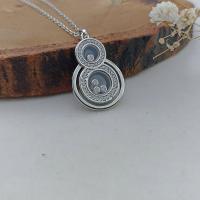 ราคา Silver thai Jewelry สร้อยคอเงินแท้ 925 วงกลมคู่ สร้อยคอแฟชั่น ใส่แล้วไม่แพ้ เงินแท้ไม่ชุบ เงินแท้925 พร้อมส่ง Double circle 925 sterling silver necklace (20868943487)