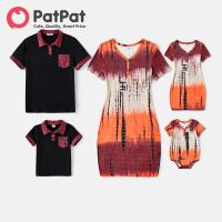 ราคา ชุดเสื้อโปโลแขนสั้นและชุดเดรสบอดี้คอนรัดรูปพิมพ์ลายเต็มสำหรับครอบครัวผ้าคอตตอน95 เข้าคู่กัน (18332258860)