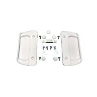 ราคา มือจับมุ้งบานเลื่อน มือจับมุ้งพลาสติก มุ้งลวดหน้าต่าง มือจับมุ้งบานประตู อลูมิเนียม สีขาว แพ็คคู่ (5030210422)