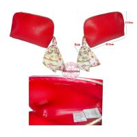 ราคา กระเป๋าเครื่องสำอาง สีแดง สไตล์คลาสสิค วินเทจ ESTEE LAUDER Red Pebble Pouch (559074339)