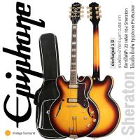 ราคา Epiphone Sheraton กีตาร์ไฟฟ้า 22 เฟรต ทรง Sheraton ไม้เมเปิ้ล ปิ๊กอัพ ProBucker Mini Humbucker แบบ HH เคลือบเงา แถมฟรีกระเป๋า ประกันศูนย์ 1 ปี (19267465546)