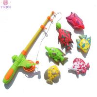 ราคา TEQIN Hot Sale Magnetic Fishing Toy Set Fun Time Fishing Game With 1 Fishing Rod and 6 Cute Fishes for Children Random Color (19359707722)