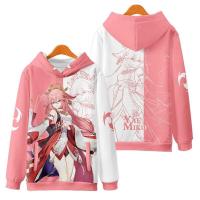 ราคา New Genshin Impact Merch Yae Miko Hoodie Sweatshirts Men Women Print Hoodies Youth Harajuku Tracksuit (14778170433)
