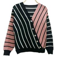 ราคา เสื้อไหมพรมทูโทนทอลาย ไขว้หน้า แต่งกระดุม (16745078437)