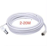 ราคา สายอากาศทีวี พร้อมปลั๊ก ยาว 2 20เมตร เหมาะใช้ในอาคาร ต่อกับเสาทีวีดิจิตอล หรือ ต่อกับกล่องรับสัญญาณ เข้าโทรทัศน์ สีขาว (19989161455)