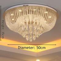 ราคา EASYHOME โคมไฟระย้า LED 3สีสุดสร้างสรรค์โคมไฟระย้าคริสตัลทรงกลมสำหรับห้องรับแขกห้องอาหารตกแต่งด้วยไฟ (12901688279)