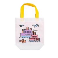 ราคา diy ของเล่น แถมปากกา 4 เเท่ง กระเป๋า Doodle กระเป๋าผ้าแคนวาสเพ้นท์มือ doodle bag for kids SA6483 (19989476639)