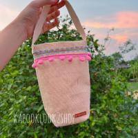 ราคา ถุงใส่แก้วน้ำ ถุงหิ้วผ้ากระสอบ ใส่แก้วเก็บความเย็น แก้วเยติ YATI ถุงแก้วล้านนา ของขวัญ ของฝาก ของแจก (14424849895)